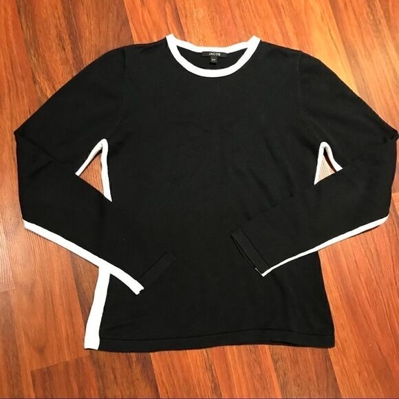 𝅺knit sweater with cable trim detail 💚 - Picture 1 of 11